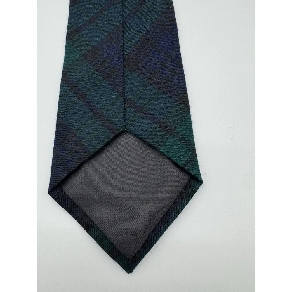 Cawdor Castle Scotland Wool‎ Tie Green Blue Tartan Plaid 100% Wool Scotland